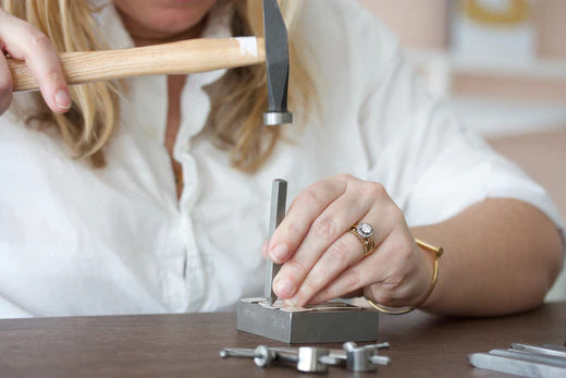 behind the design | how christina's father influences her hand-stamped jewelry